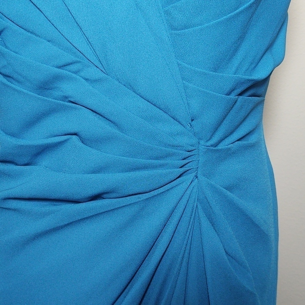 David's Bridal Full Length Strapless Formal Blue - Picture 3 of 10
